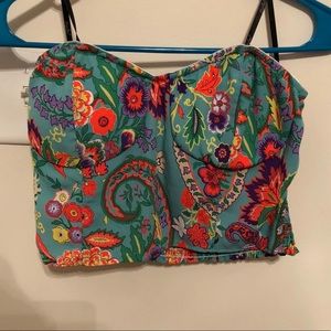 Multicolored Bustier Top